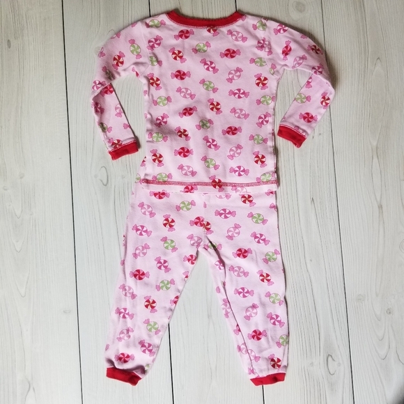 Just one year Carter's pink and red peppermint 2 piece pajama size 18 mo - Picture 7 of 11